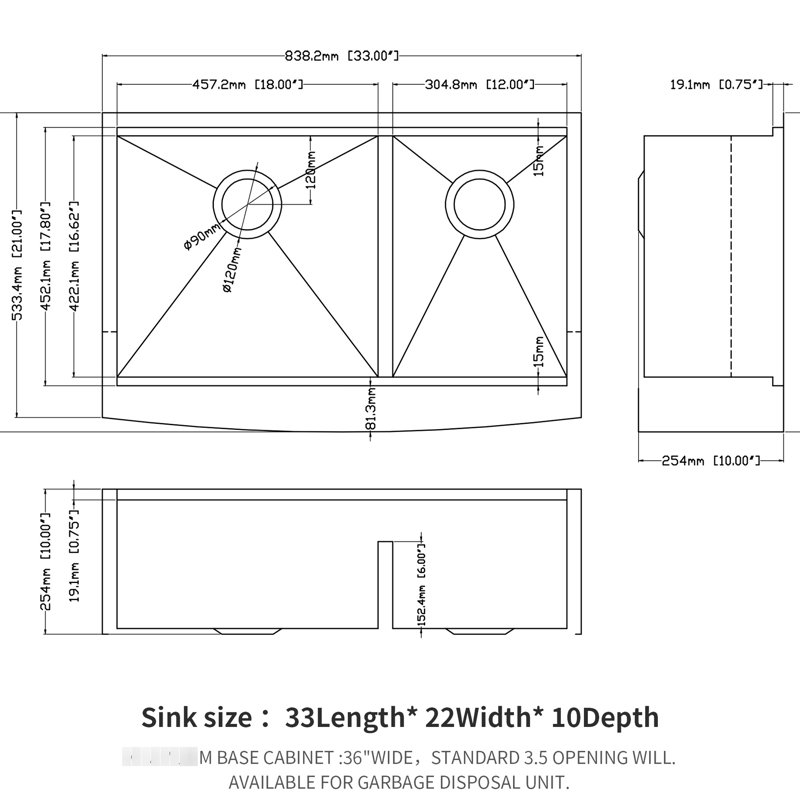 Évier de cuisine à double cuve 60/40 à tablier frontal en acier inoxydable avec station de travail et bon drainage, support d'installation en X