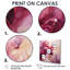Magenta, nuages, touche dorée - encre liquide, art mural abstrait, salon-284930719-284930714