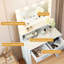 Table de coiffeuse avec lumières et miroir pour chambre à coucher, rangement à 2 niveaux, grand tiroir - lumières de chambre à coucher enchanteresses blanches, moderne-569156690