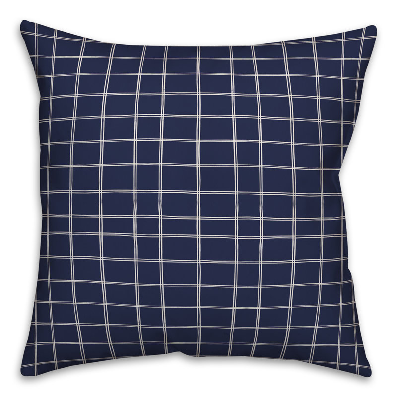  Coussin Drawn, Bleu marine/blanc, 20 po x 20 po