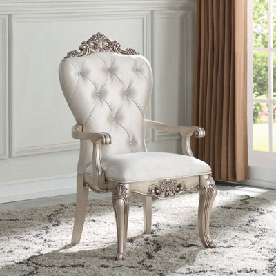 Melina Arm Chair (2Pc) Cream Fabric