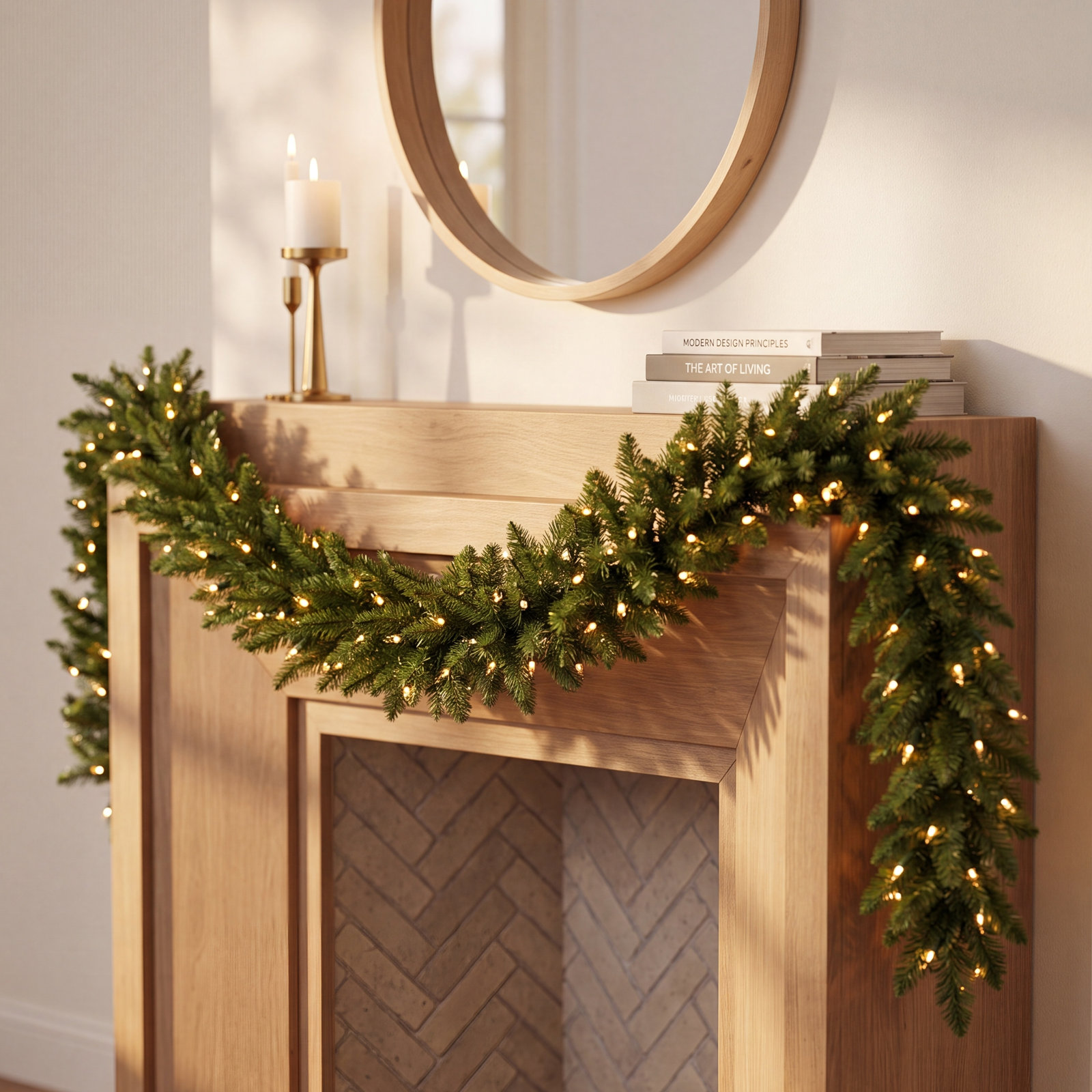Peabody 600'' in. Faux Fir Garland