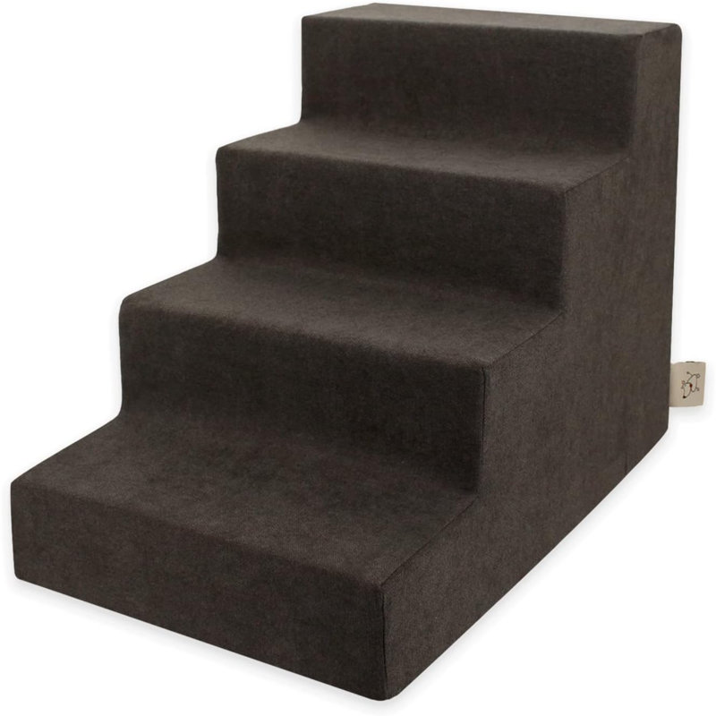 Escalier avec 4 marches, H 18 po x l 15 po x P 24 po, Brun