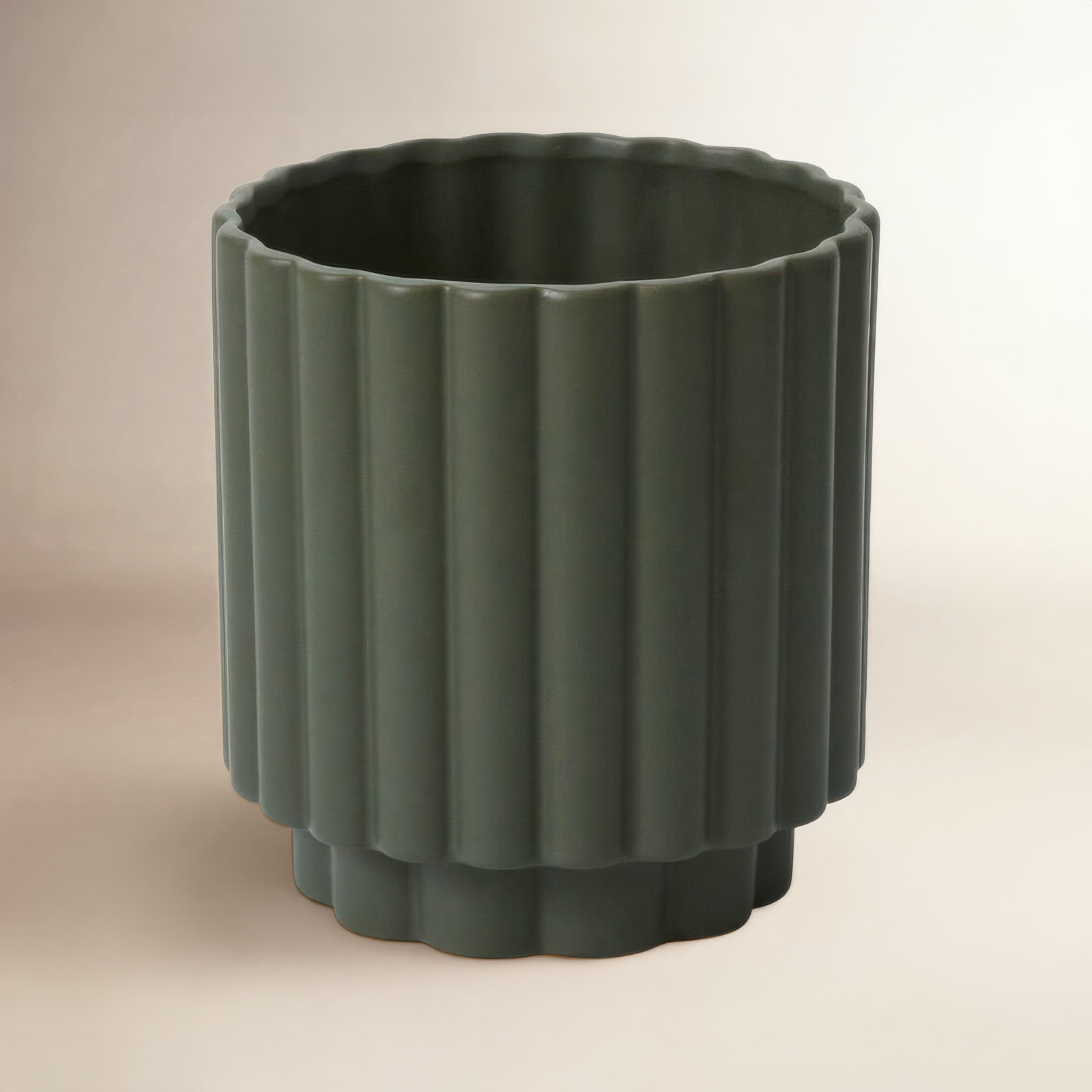 Ceramic Pot Planter, Black, 6" H x 5.5" W x 5.5" D