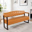 Banc de pièce, canapé de réception moderne de style Mid-Century 57,83 po avec dossier capitonné et garniture cloutée-748415238
