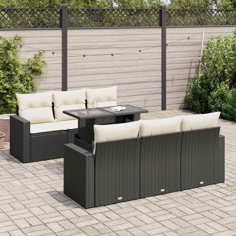 Vidaxl Garden Sofa Set Black