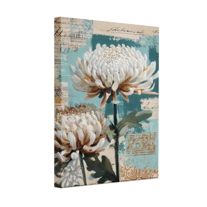 Plants & Flowers Floral Vintage Script Background Pattern