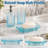 Transparent Blue Dot Glass Soap Dish