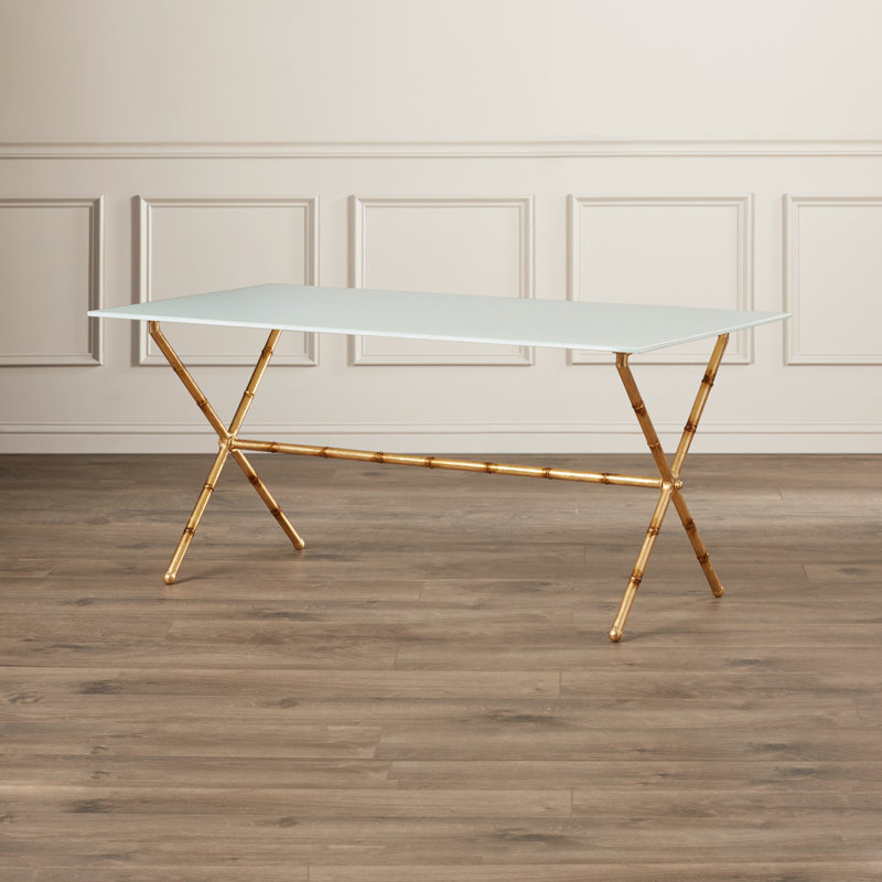 Table basse Oxendine, Doré / blanc