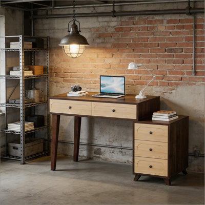 Bureau d'écriture avec tiroirs, bureau d'ordinateur, bureau d'ordinateur