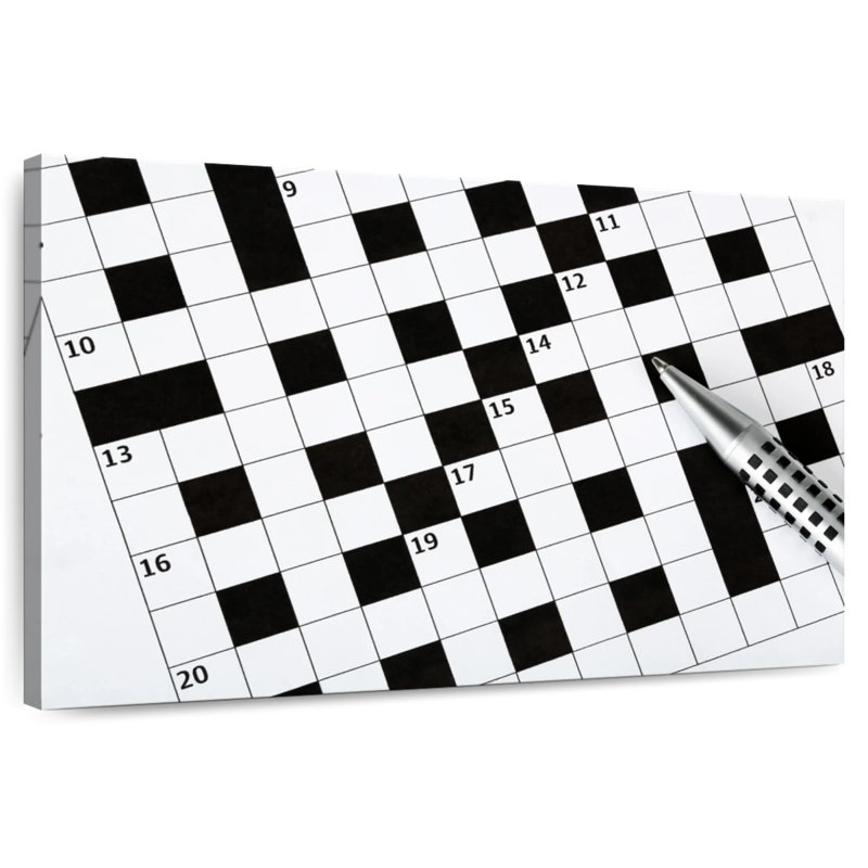 Blank Crossword Puzzle Photography, 30" H x 45" W