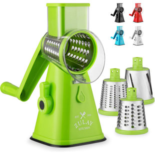 1pc, Vegetable Cutter, Rotary Vegetable Slicer, Vegetable Grater, Manual  Cheese Grater, Multifunctional Vegetable Cutter With 3 Stainless Steel  Blades, Potato Shredders, Fruit Chopper For Kitchen, Kitchen Gadgets, Tools  On Sale And Clearance