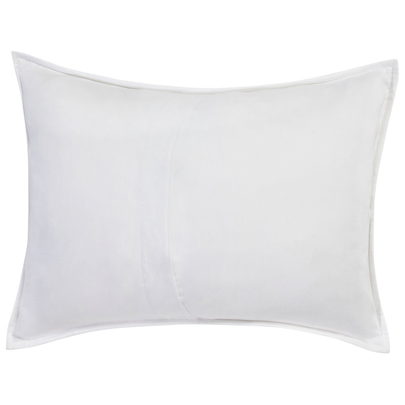 Lana 100% Textured Cotton Euro Sham , White, Queen