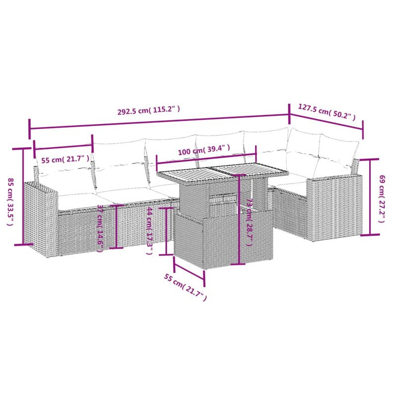 Vidaxl Garden Sofa Set