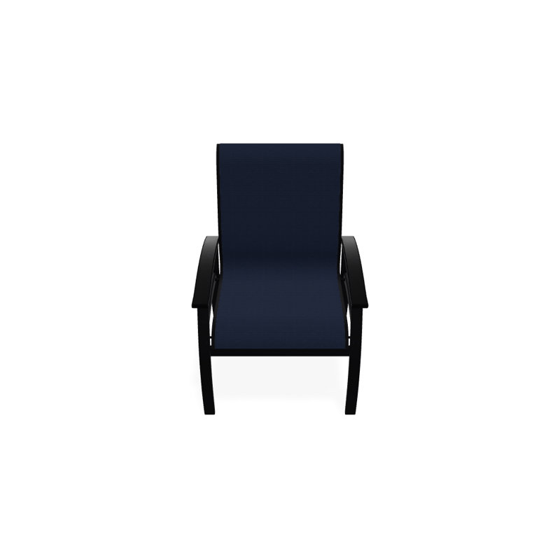 Chaise de patio Askar, Noir, Noir texturé, Bleu marine 13D Sunbrella®