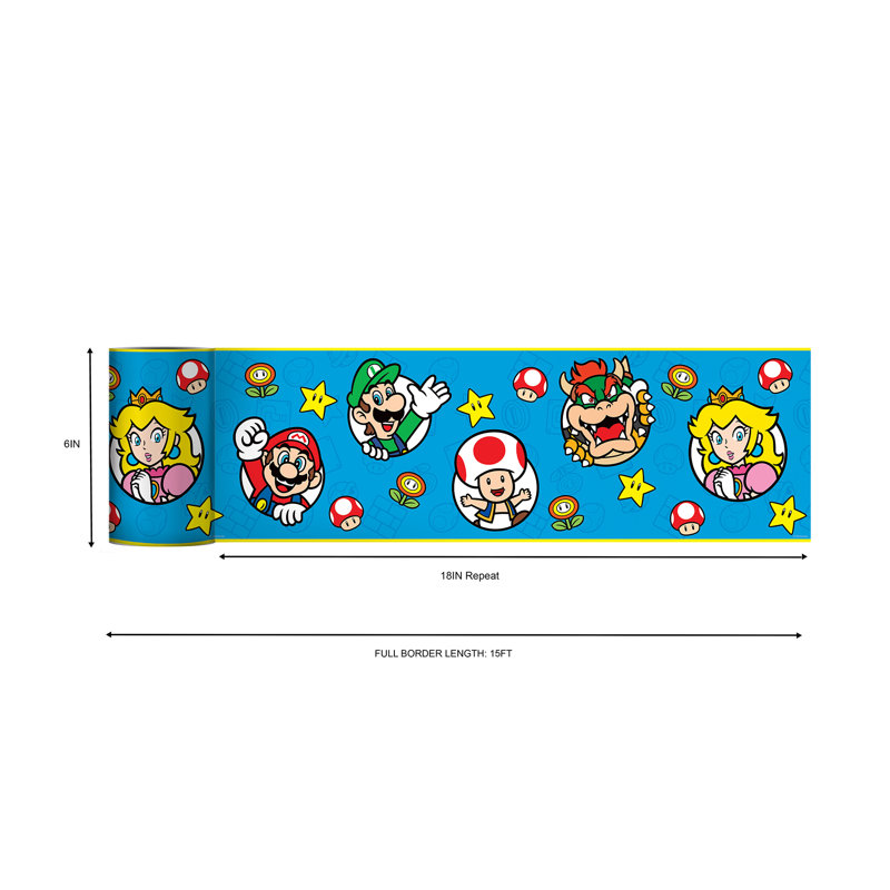 Nintendo Super Mario Characters Border Decal