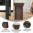 Aleksandra 8' x 12" Commercial Grade Rustic Solid Pine 3 Leg Folding Bench by Flash Furniture-1424921567