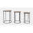 Dondie Round Modern Rustic Solid Wood and Metal Nesting End Tables - Set of 3