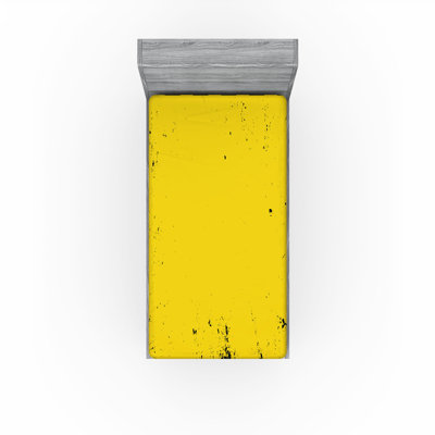 Drap-housse jaune Ambesonne