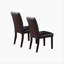 Chaises de salle à manger rembourrées avec boutons capitonnés, brun foncé (ensemble de 2)
