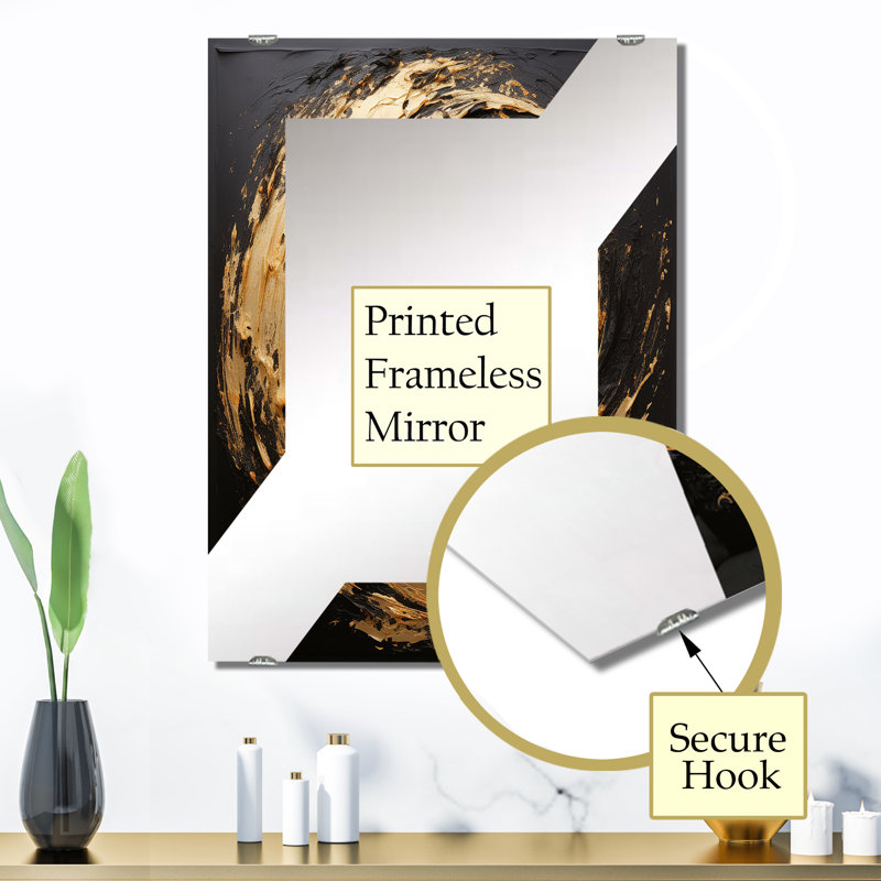 Grand miroir mural en spirale Gerirl MIR136044, 32 po x 24 po