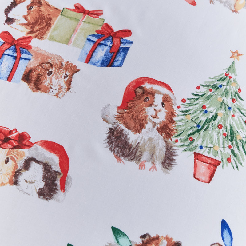 Christmas Guineapig Reversible Duvet Cover Set, Double Duvet Cover + 2 Standard Pillowcases