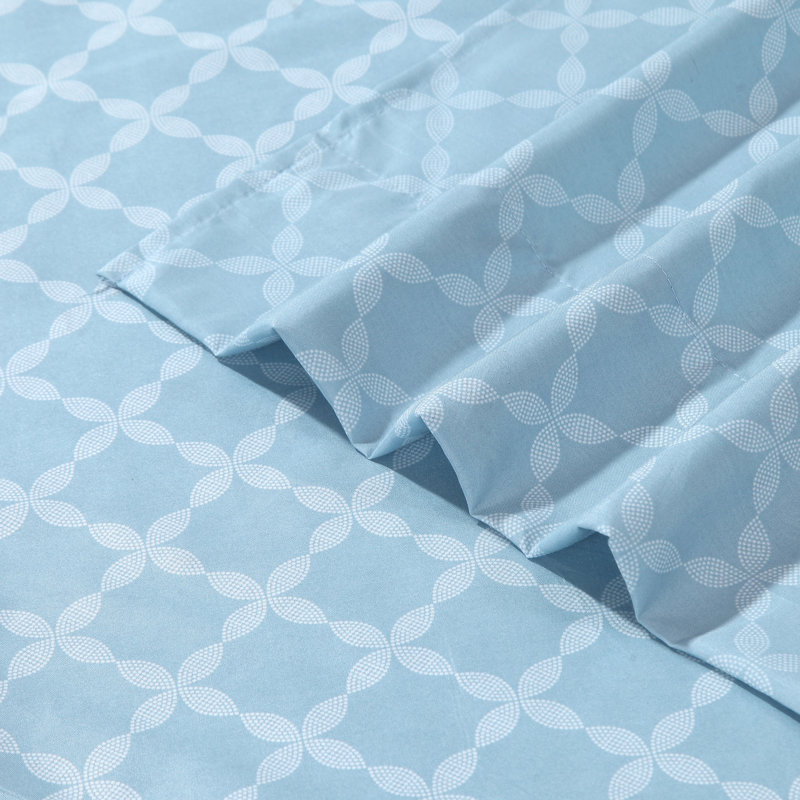 Ensemble de draps 4 pièces Aarya, Ensemble de draps pour lit double avec 2 taies d'o
