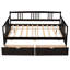 Lit de jour avec deux tiroirs, lit de jour en bois massif stable et fiable Home Decor, tiroirs pratiques-1521207159
