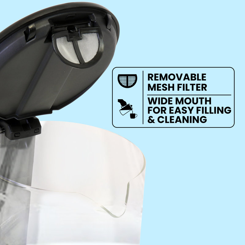 Total Chef 1.7L Glass Electric Kettle with LED Light