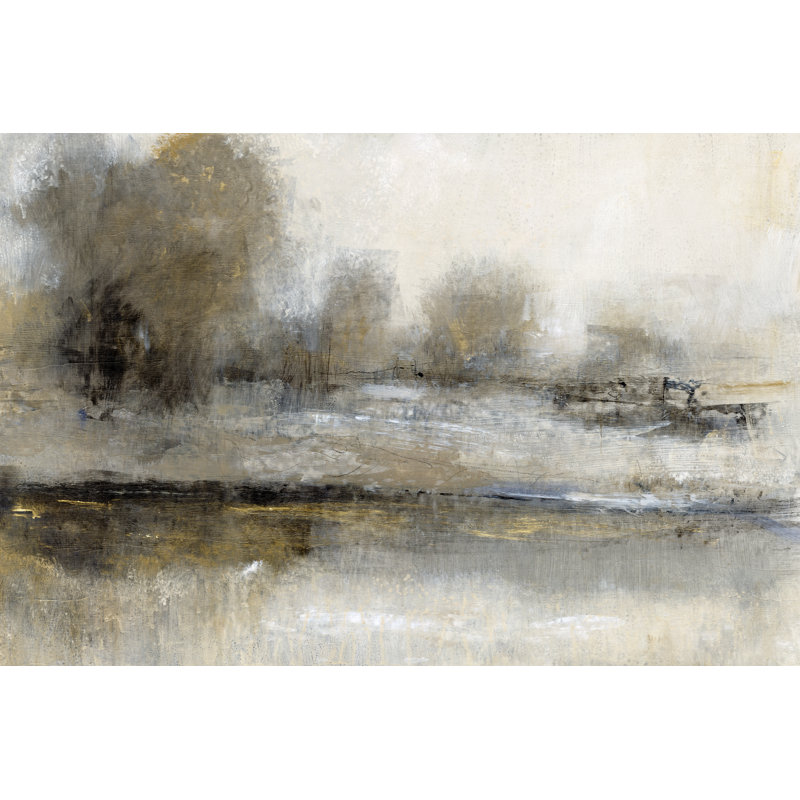 Gilt Landscape II by Tim O'Toole - Painting, 51cm H x 76cm W, Black Floater Framed