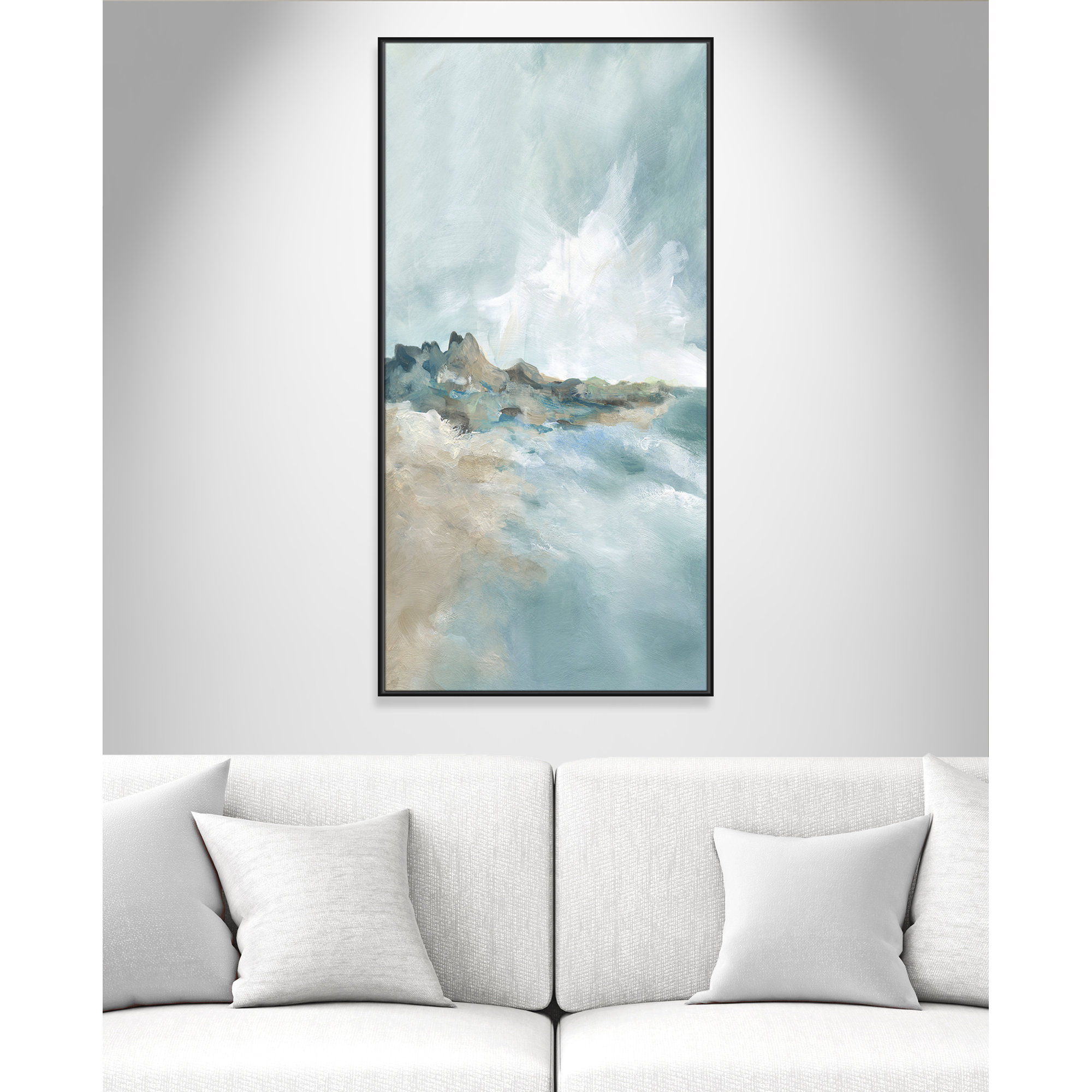 Sandpoint Print by Carol Robinson, 61.5" H x 31.5" W, Black