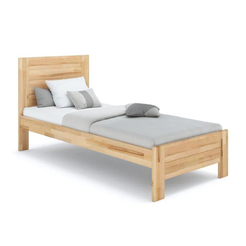Lit plateforme avec rangement 2 boîtes Kamen, Naturel, Simple