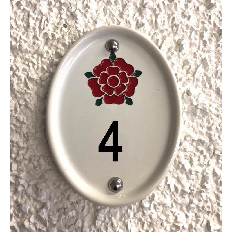 Grovebury 16.5cm H Ceramic House Number, 4