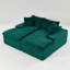 Chaise longue double en velours Turtle-683671759