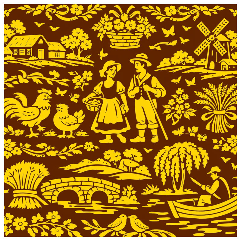 Tapis de bain Folk Art, 24in W x 17in L