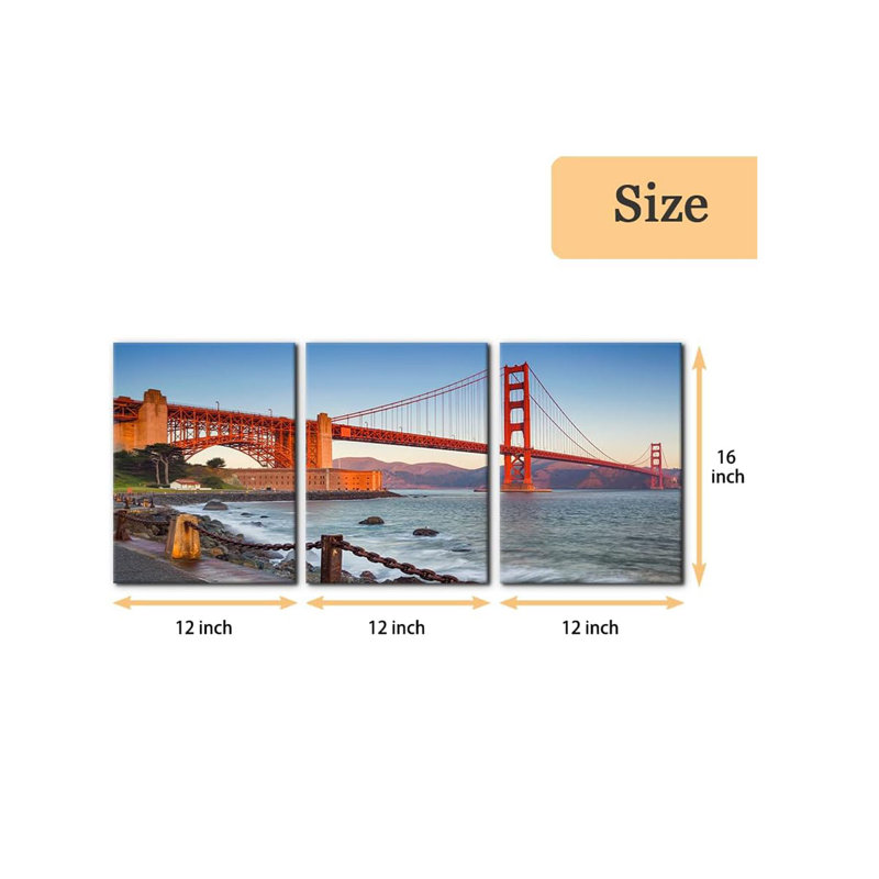 3 Piece Wrapped Canvas Print
