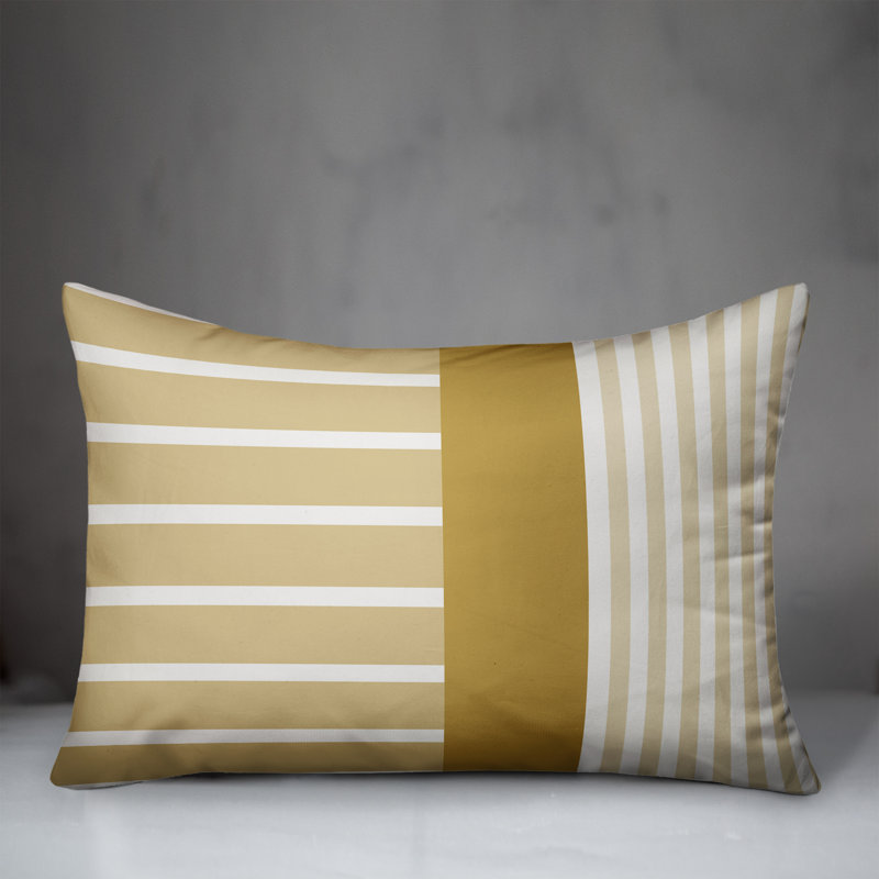 Abstract Outdoor Throw Pillow, Yellow