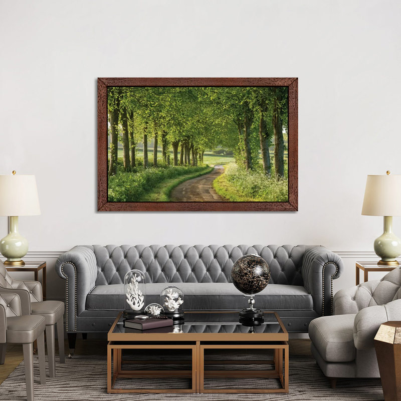 Adam Burton - Print on Canvas, 101.6 cm H x 66.04 cm W, Brown Floater Framed