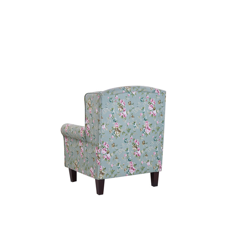 Kristin Upholstered Wingback Chair with Footstool
