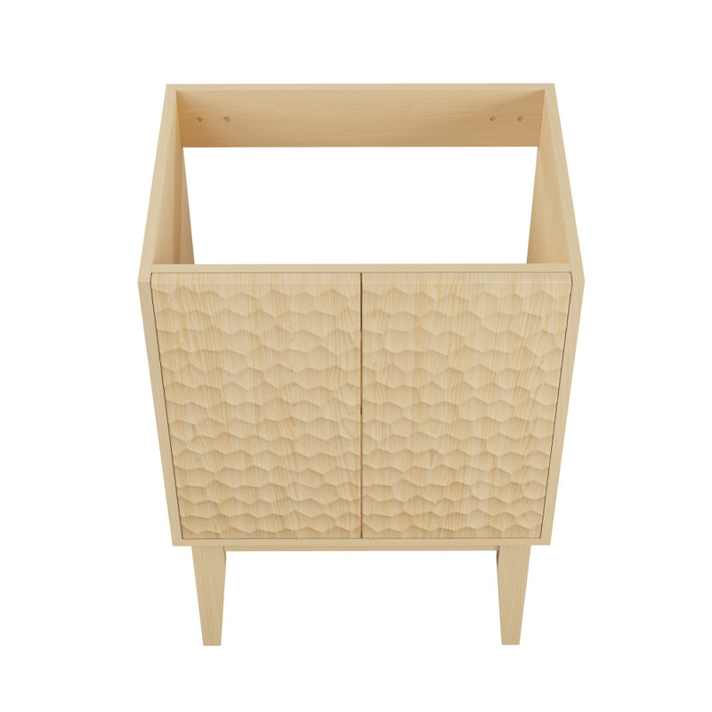 Bosse 24" Freestanding Bathroom Vanity Cabinet Without Top In Oak, Natural