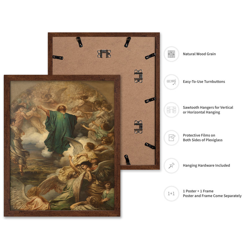 The Ascension, Poster, 18"H x 24"W, Brown Framed