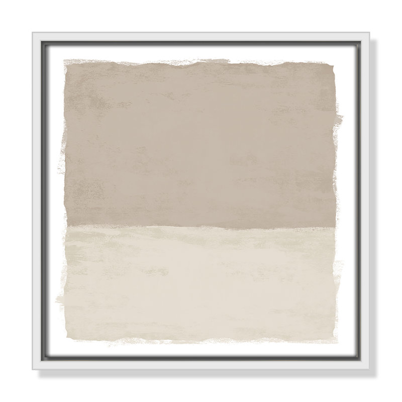 «Silent Sands I» par Natalie Carpentieri, H 13,5 po x l 13,5 po, Blanc