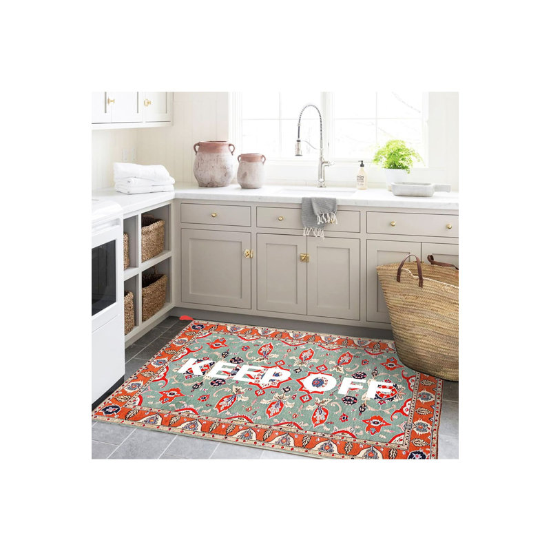 Tapis décoratif multicolore à motif tissé multicolore de la collection Tokyo, Tapis de couloir 3 pi 3 po x 6 pi 7 po inclus