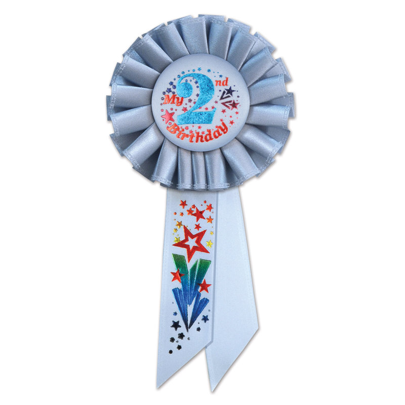 My "2nd" Birthday Rosette, Bleu