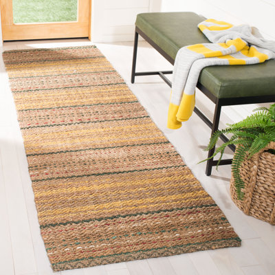 Chappell Natural Fiber Hand Woven Jute Striped Rug