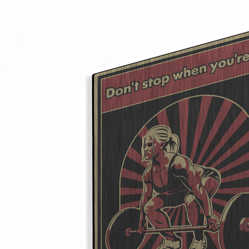 «Gym Motivation», art mural en métal, H 24 po x l 16 po