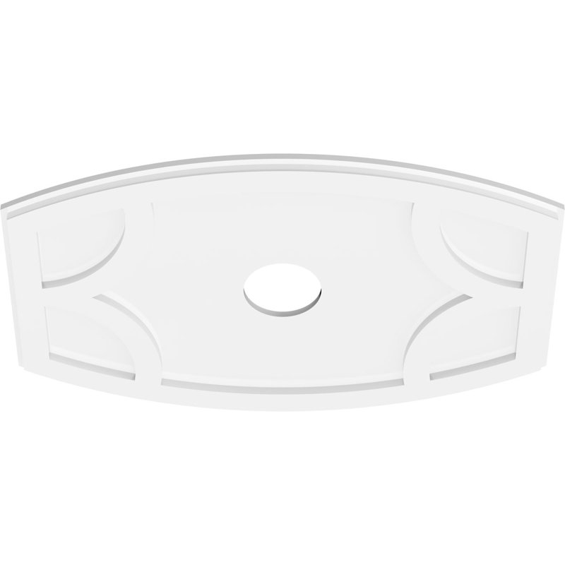Médaillon de plafond contemporain en PVC de qualité architecturale Kailey, H 1 po x l 28 po x P 18,625 po