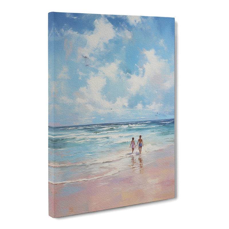Beach Impressionism Art - Wrapped Canvas, 76cm H x 50cm W x 3cm D