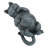 Playful Cat on Back Statue