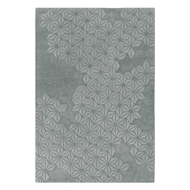 Olive Geometric Hand Woven Area Rug, Rectangle 200 x 290cm